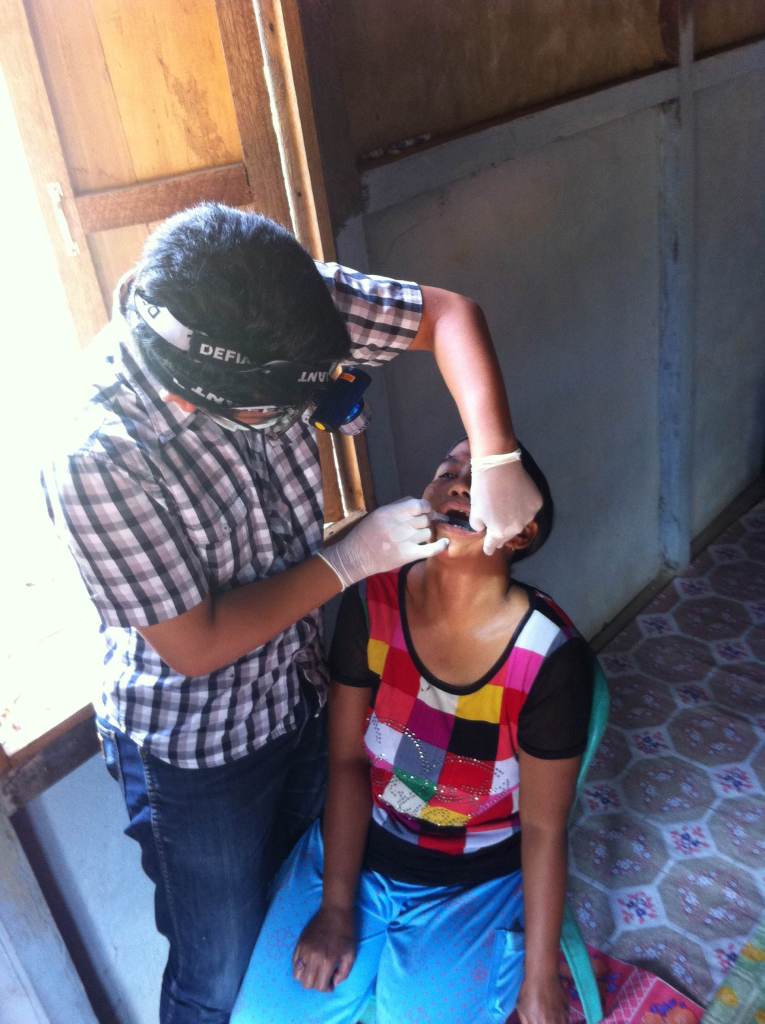 Dental care during mobile clinic